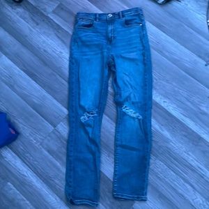 blue denim ripped jeans